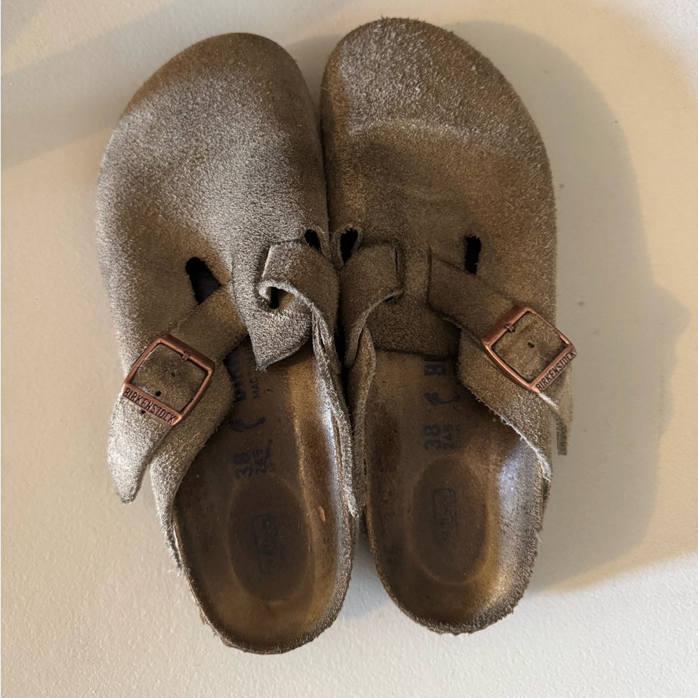 Birkenstock Boston Soft Footbed Suede Sandals
